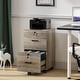 preview thumbnail 12 of 44, 2-Drawer Rolling Wood File Cabinet with Lock WashedGrey