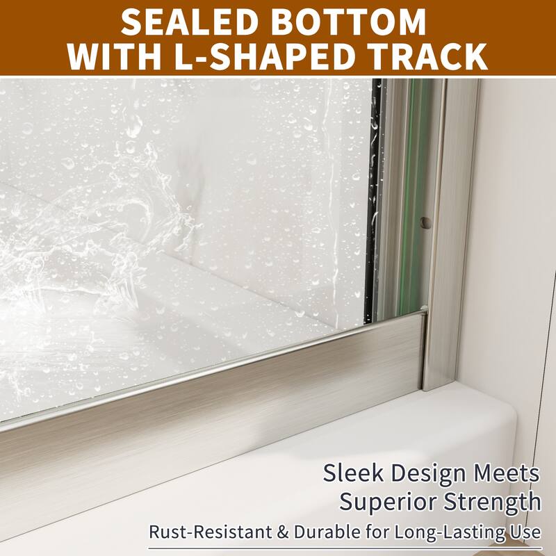 Modland 56-60''x 72'' Glass Shower Door - 56''-60''x 72''