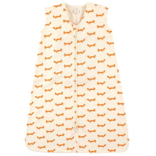 slide 1 of 1, Touched by Nature Baby Boy Organic Cotton Sleeveless Wearable Sleeping Bag, Sack, Blanket, Fox 0-6 Months - Fox