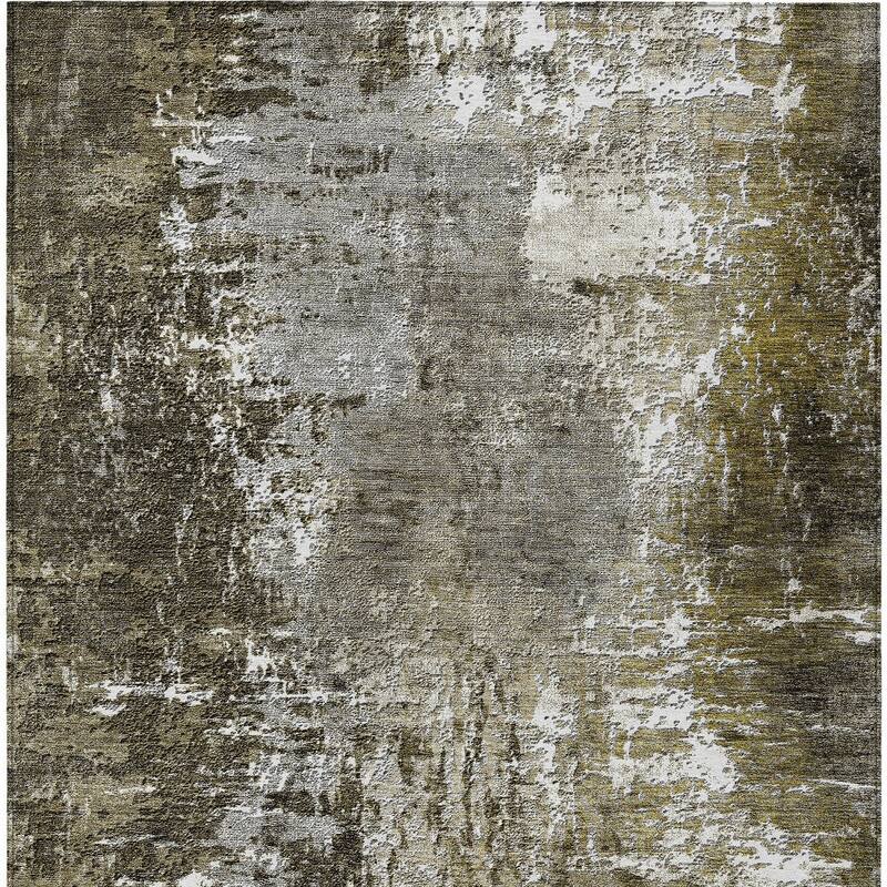 HomeRoots Abstract Transitional Rectangle Outdoor Rug
