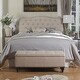 preview thumbnail 1 of 9, Juno Tufted Upholstered 2-piece Bedroom Set by Moser Bay Furniture Beige - King
