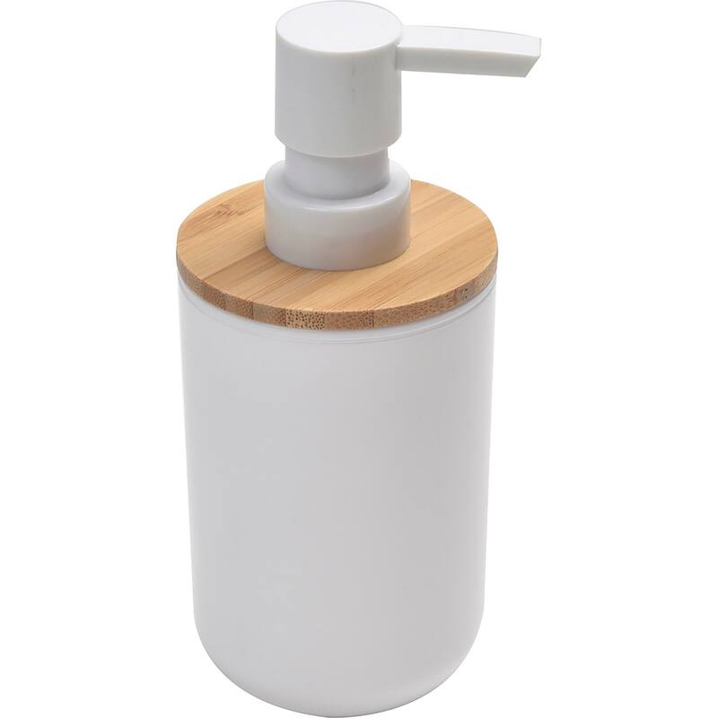 Bathroom Hand Soap & Lotion Dispenser PADANG 10 FL OZ White Bamboo - White Bamboo - 10 Fl oz - 10 Fl oz - White Bamboo