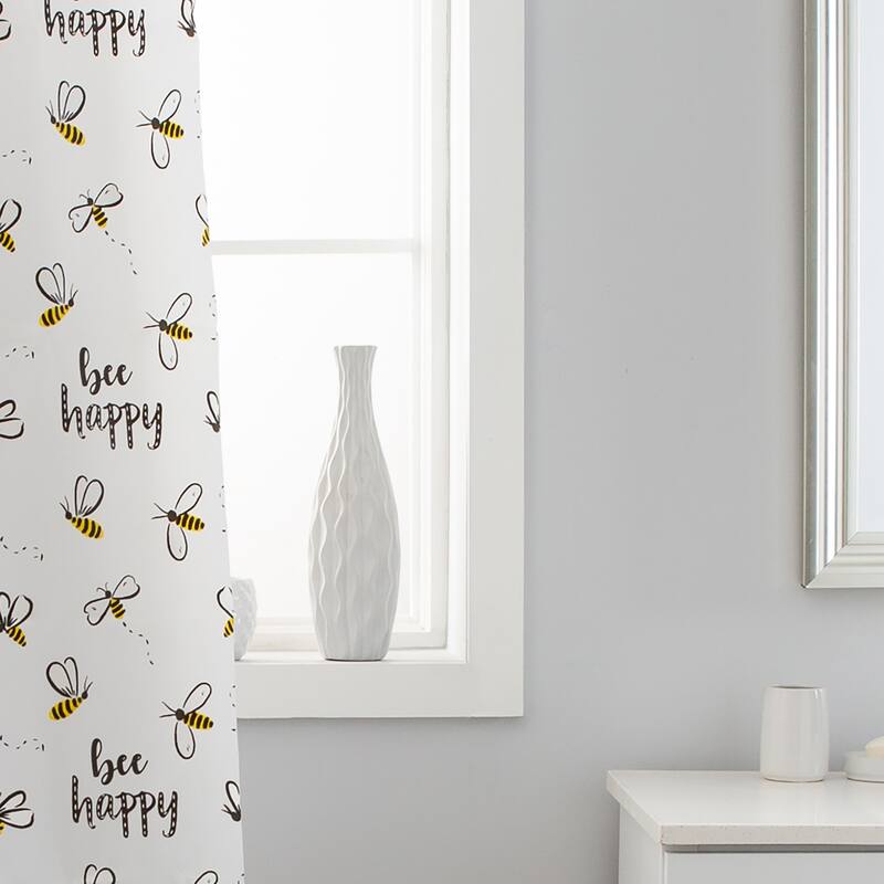 Bath Bliss Shower Curtain Bee Happy Design