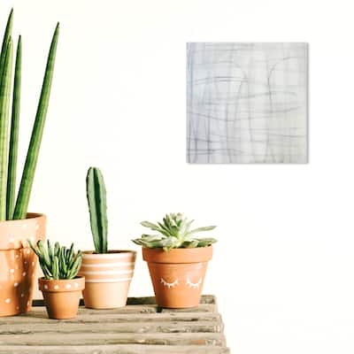 Wynwood Studio Canvas Abstract Scripted White and Modern & Contemporary Wall Art Canvas Print