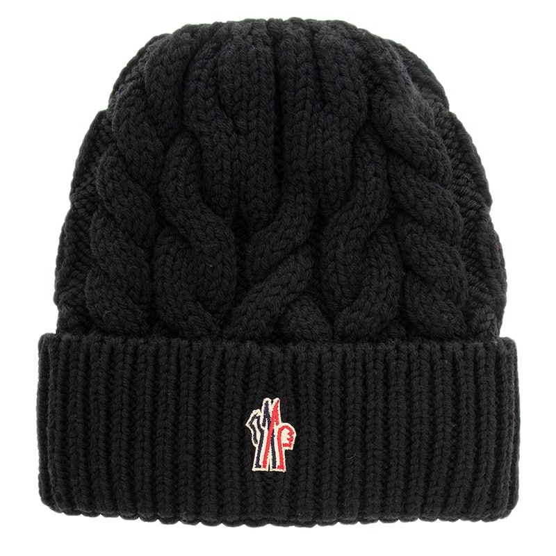 Moncler Chunky Cable Knit Wool Beanie - One Size Fits Most