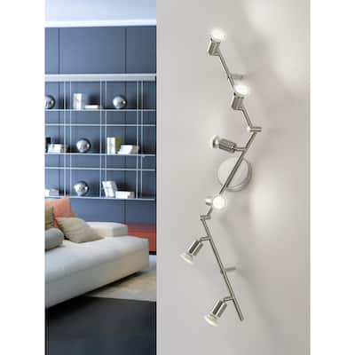 Eglo Buzz 2 6-Light Track Light in Brushed Nickel