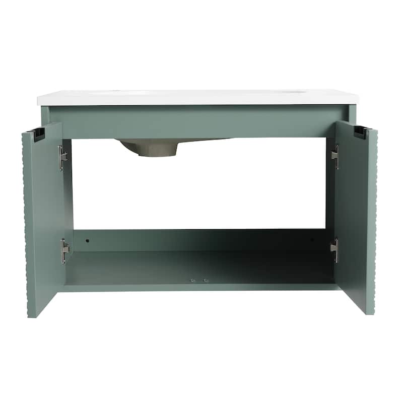 Bathroom Vanity With Sink In 24/30/36 Inch, Floating Bathroom Vanity With Soft Close Door