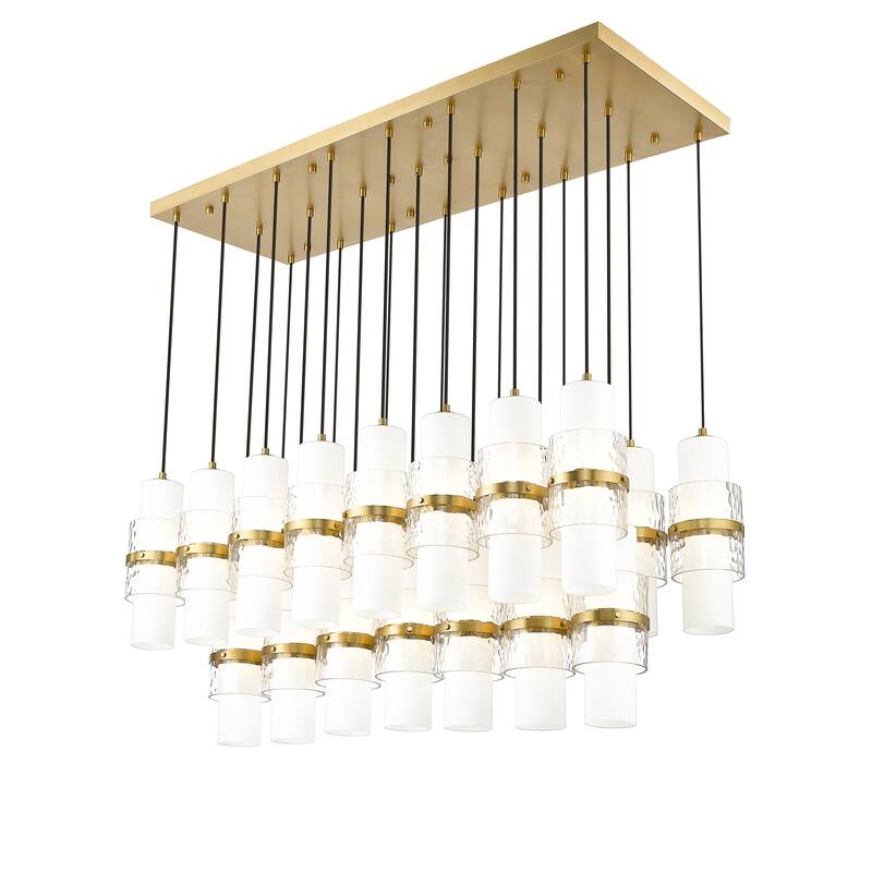 Cayden 23 Light Linear Chandelier in Modern Gold - Modern Gold