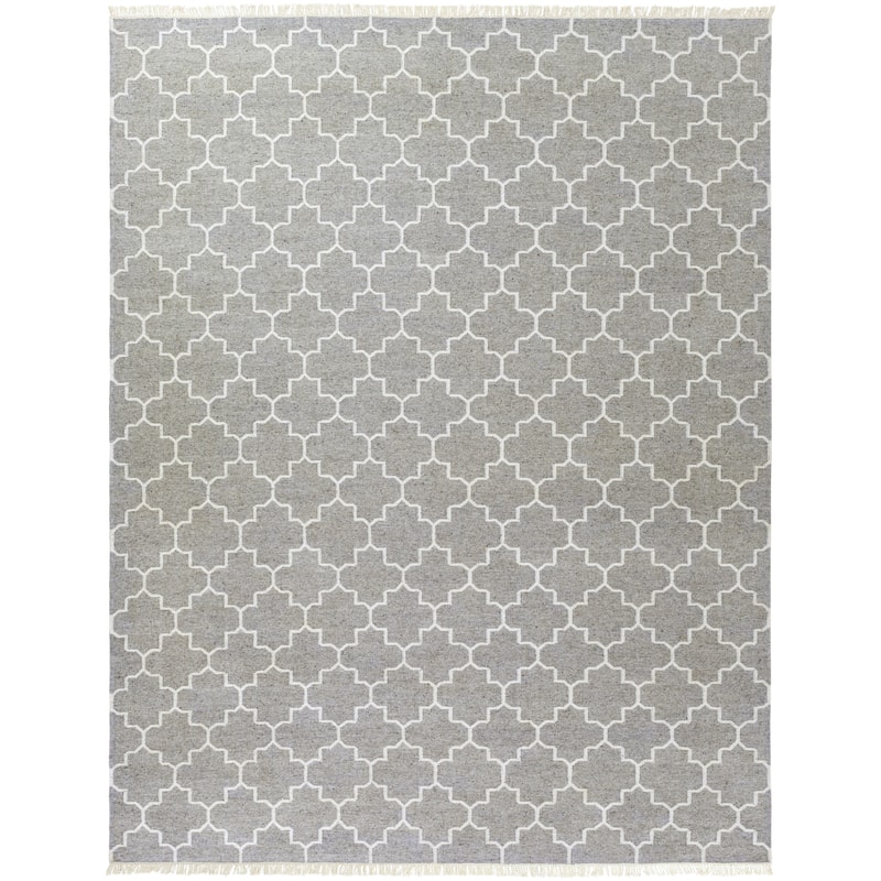 Hand-Woven Tegan Moroccan Trellis Reversible Area Rug