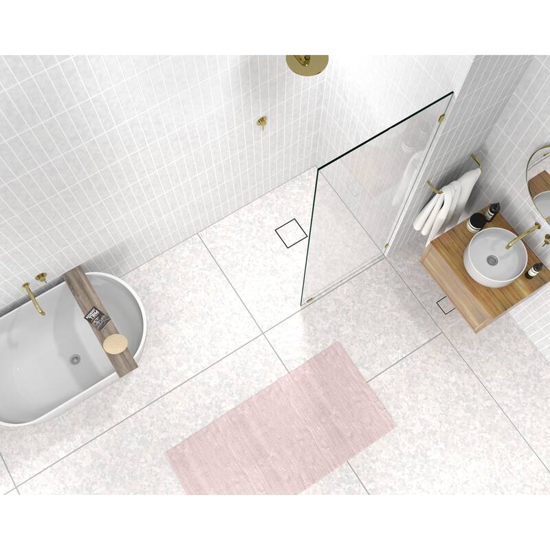 Glass Warehouse 78" x 30" Frameless Shower Door - Single Fixed Panel
