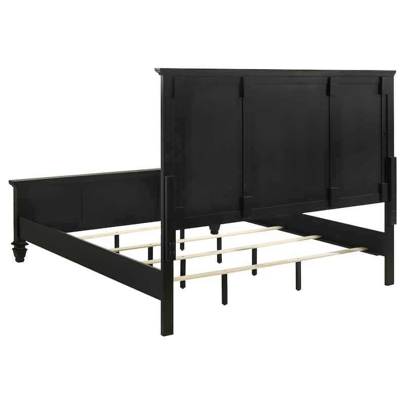 Sandy Beach Panel Black 4-Piece Bedroom Set