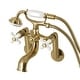 preview thumbnail 21 of 34, Kingston Brass Tub Wall Mount Clawfoot Tub Faucet with Hand Shower
