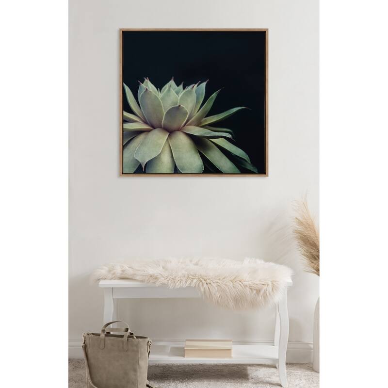 Sylvie Succulent 18x24 Gold Framed Canvas Wall Art by F2 Images
