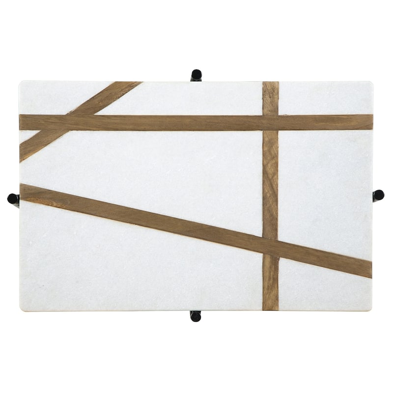 Ashley Furniture Braxmore Marble Accent Table - 22"W x 15"D x 23"H
