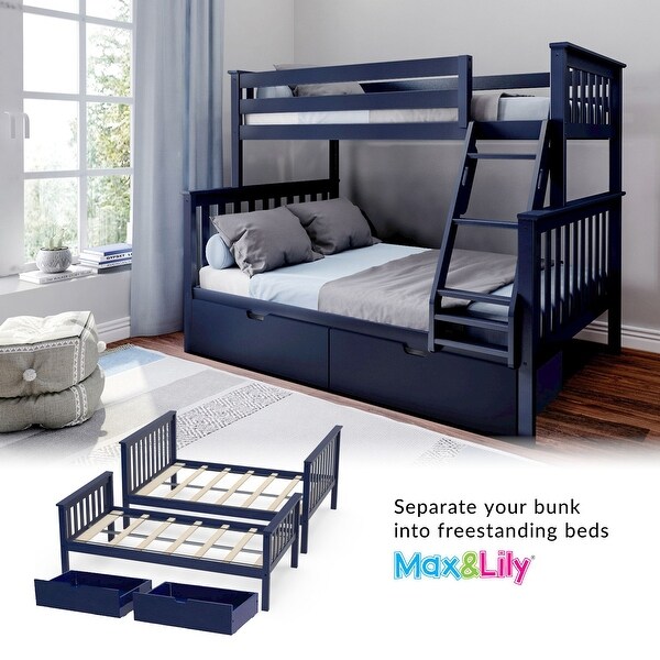 Bunk bed hotsell with drawers