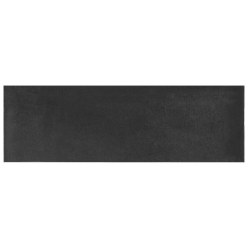 Merola Tile Coco Matte Black Hat 2" x 5-7/8" Porcelain Floor and Wall Tile