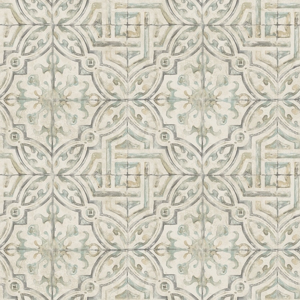 Brewster Sonoma Navy Spanish Tile Wallpaper in the Wallpaper department at  Lowescom