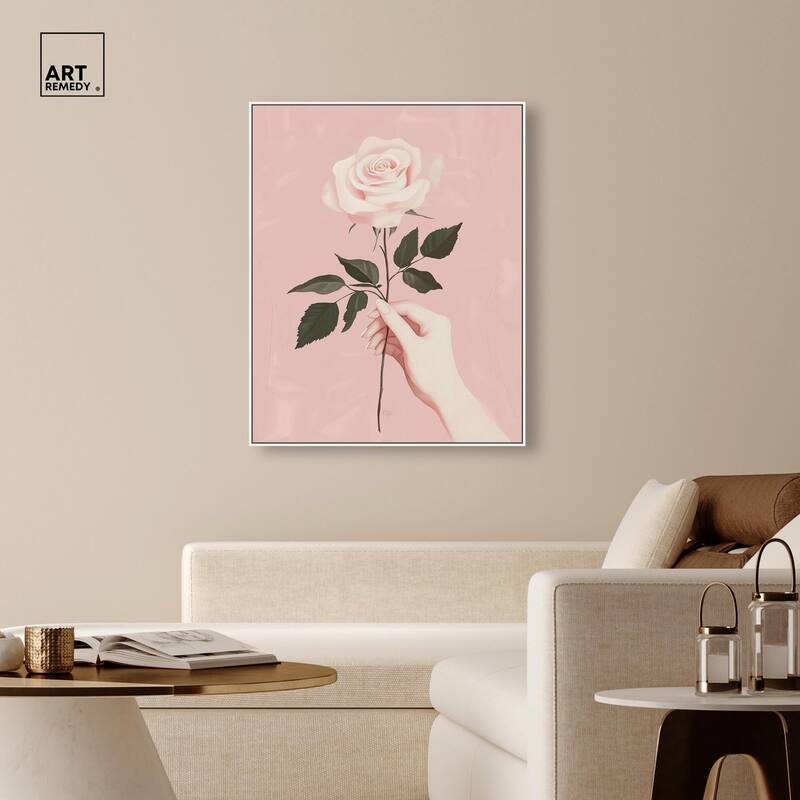 Gift of a Rose Canvas by Art Remedy