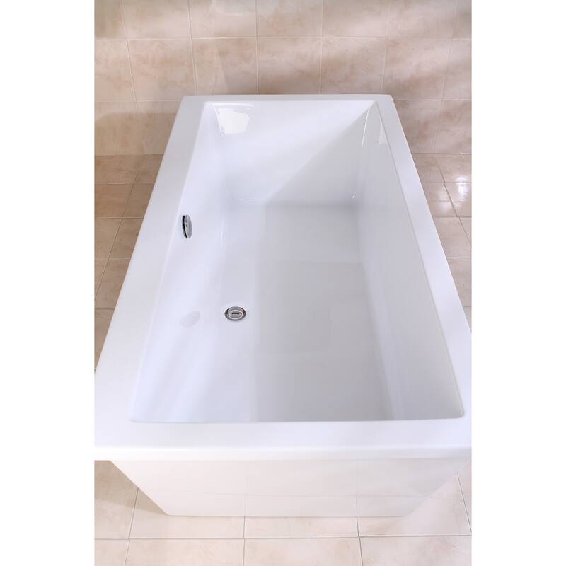 Kingston Brass Aqua Eden 33-1/4" Acrylic Soaking Bathtub for