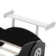 preview thumbnail 13 of 12, Twin Size Race Car-Themed Platform Bed with Wheels , Sturdy Construction and Safety Rails for Exciting Bedrooms