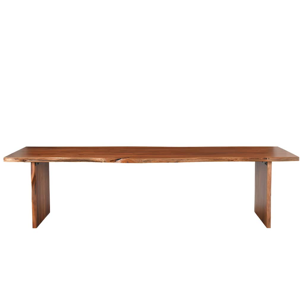 HomeRoots 73" Brown Solid Wood Dining Bench - 73