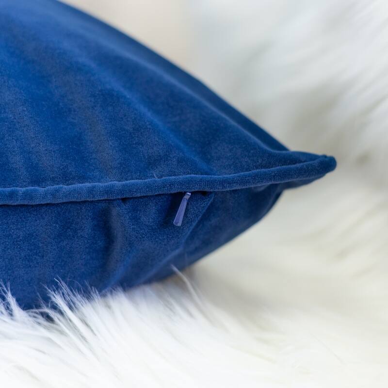 Elisa Velvet 20" Square Decorative Throw Pillow 2PK