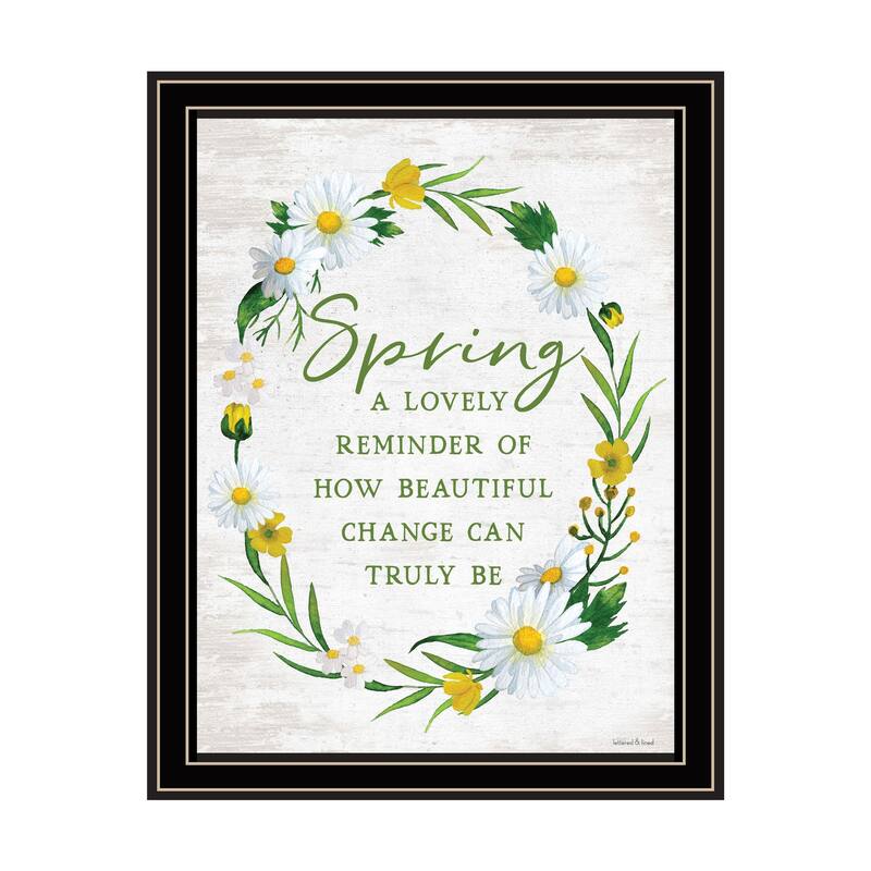 TrendyDecor4U Contemporary "Spring Reminder" Framed Print Wall Art - Multi