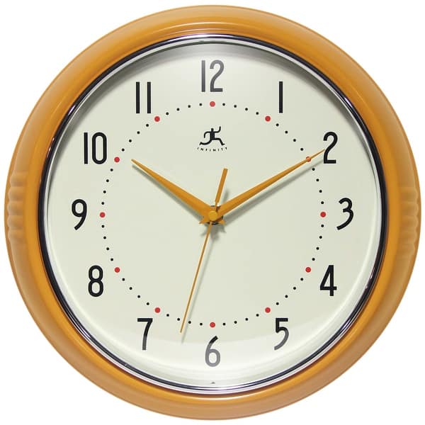 Infinity Instruments Round Retro Kitchen Wall Clock by Infinity Instruments