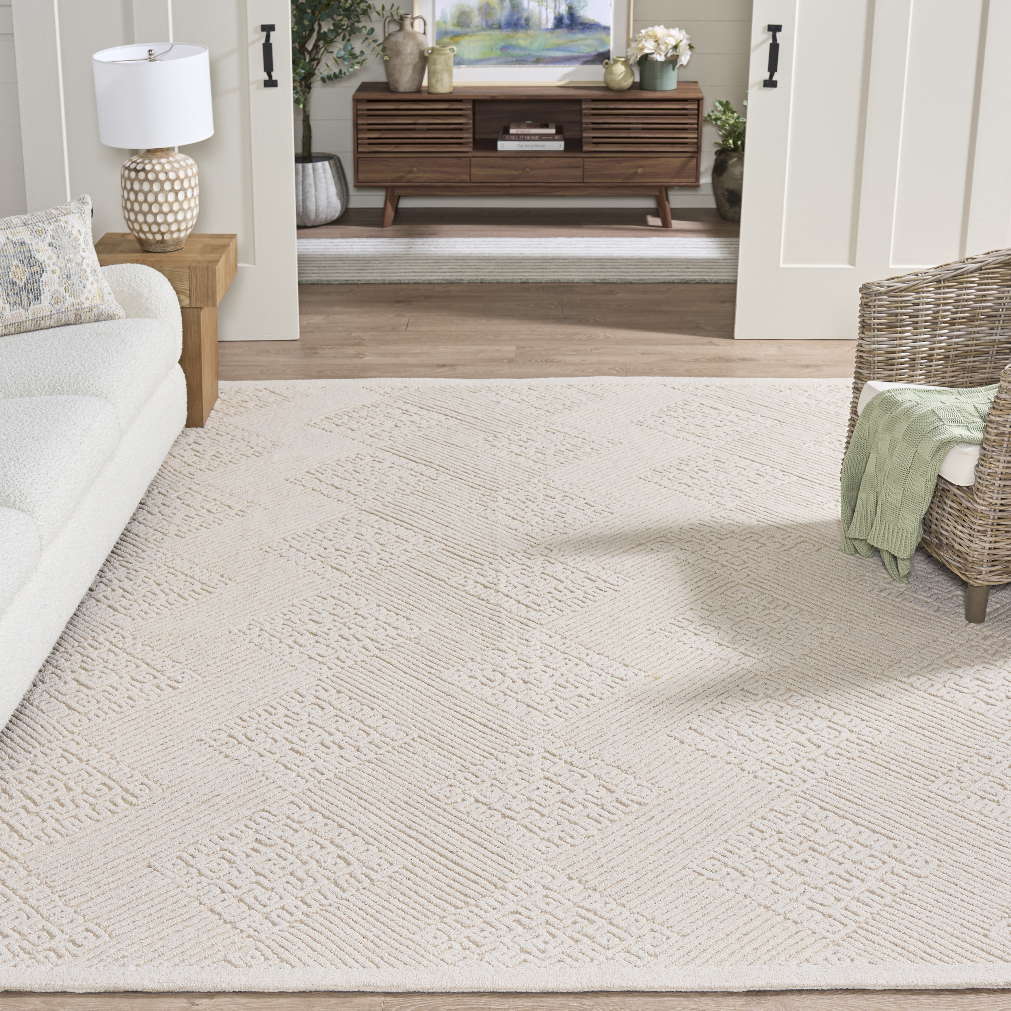 SAFAVIEH Handmade Textural Umbelina Wool Rug
