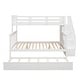 preview thumbnail 4 of 7, White Stairway Twin-Over-Full Bunk Bed with Trundle and Storage