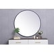 preview thumbnail 180 of 186, Carson Carrington Labbemala Metal Frame Round Mirror