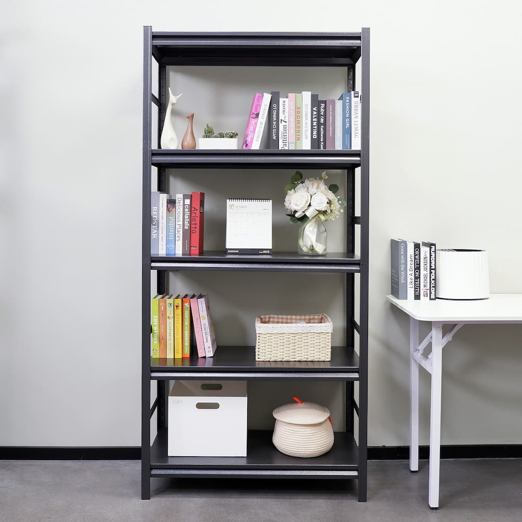 Heavy duty shelving unit with adjustable shelves