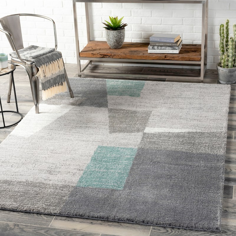Livabliss Chrystelle Modern Plush Area Rug - 7' 10" x 10' - Grey