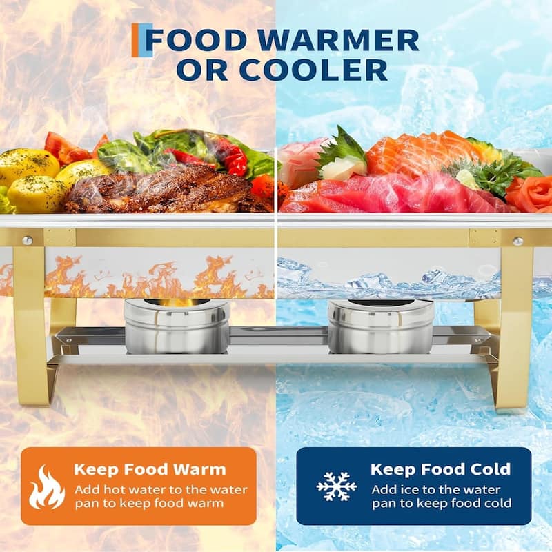 2-Pack Rectangular Chafing Dish Buffet Set