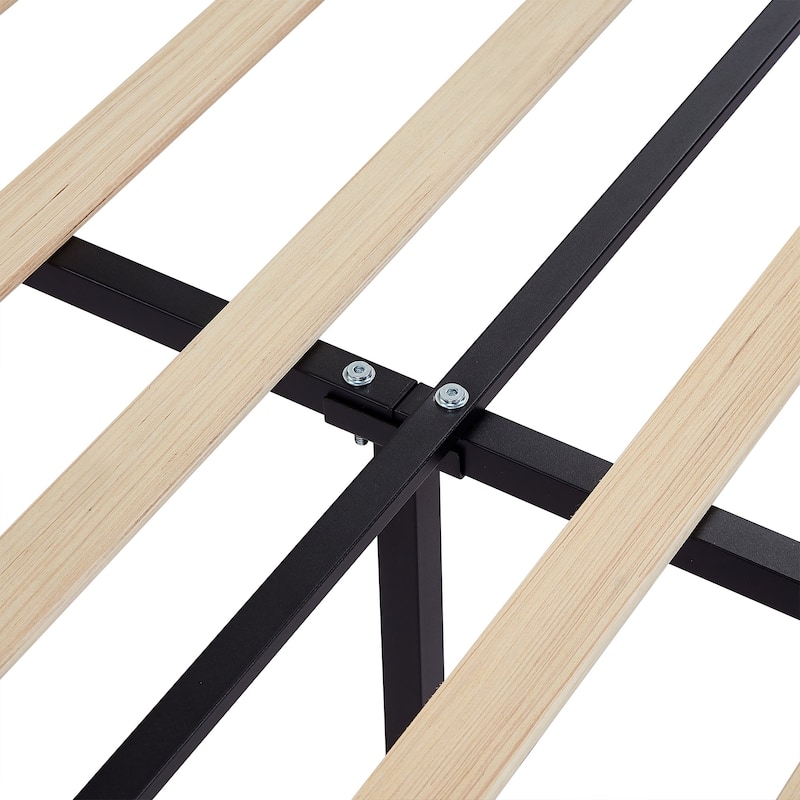 VECELO Tufted Upholstered Linen Bed Platform Bed Frame with Upholstered Headboard, Button Tufted Design