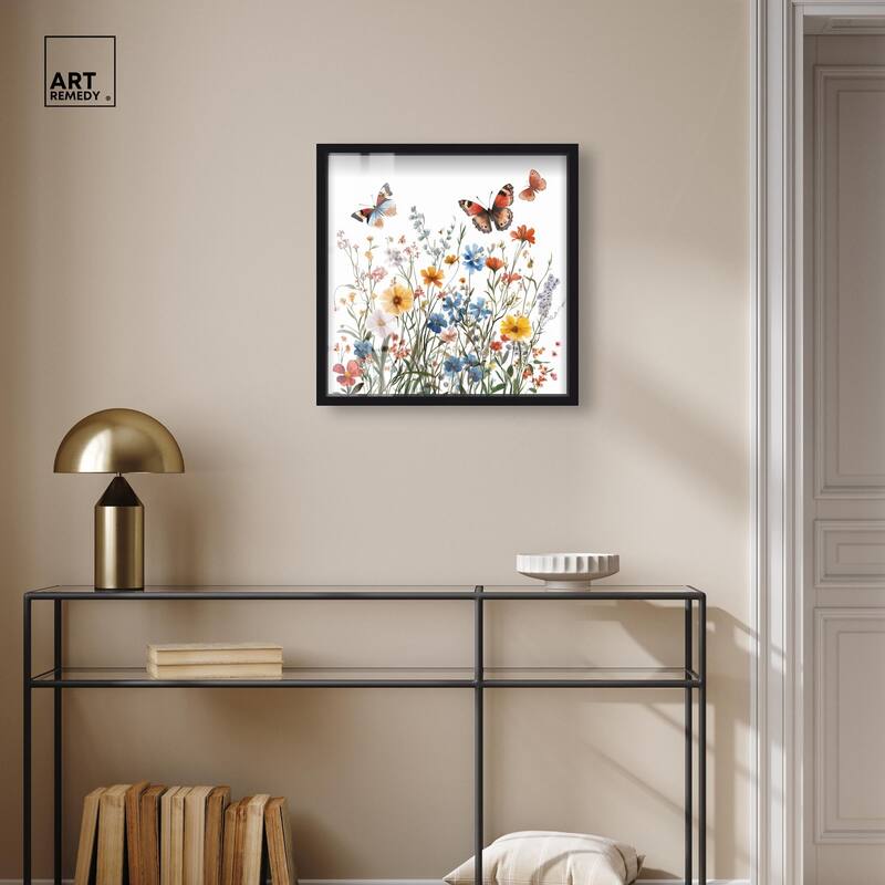 Garden of Fluttering Shadowbox by Art Remedy
