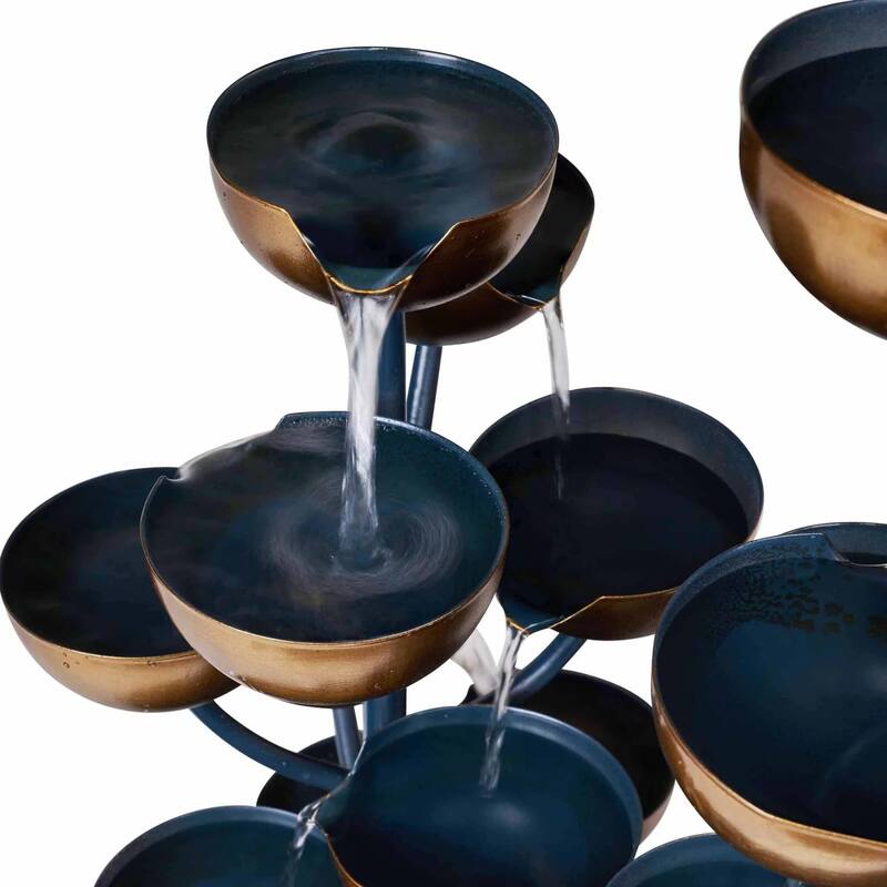 Multi Level Cascading Tri Stacked Cups Fountain - 42"