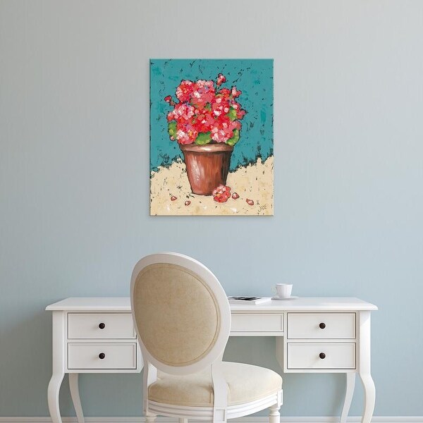 Easy Art Prints Jade Reynolds's 'Bright Geraniums' Premium Canvas Art