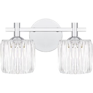 Spade 2-Light Polished Chrome Bath Light