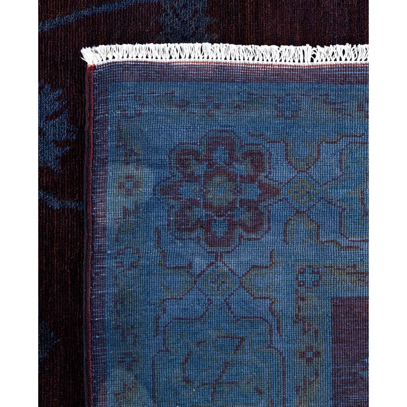 Overdyed One-of-a-Kind Hand-Knotted Area Rug - Purple - 6' 1" x 9' 2"