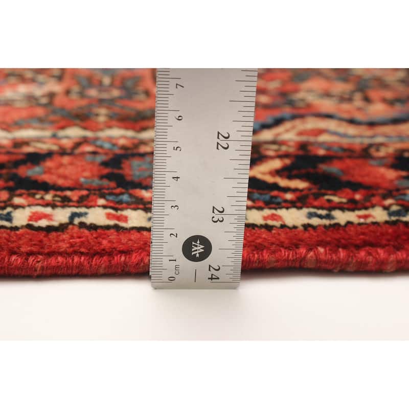 ECARPETGALLERY Hand-knotted Andelz Red Wool Rug - 3' 5" x 10' 7"