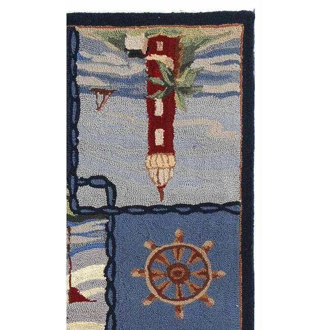 SAFAVIEH Handmade Chelsea Laurenzia French Country Nautical Wool Rug