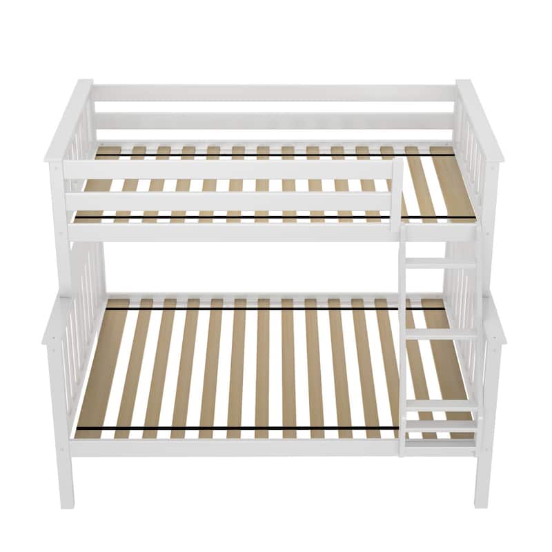 Now Furniture Twin Over Full Bunk Bed with Angled Ladder