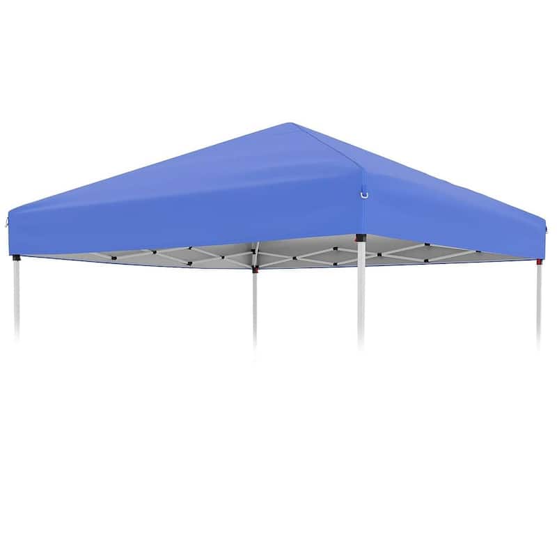 10x10ft Waterproof Pop Up Canopy Tent Replacement Top for Outdoor Garden Patio Sun Shade (Top Only) - N/A - Blue