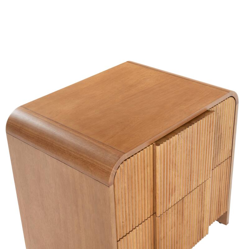 SAFAVIEH Couture Vitale Reeded Wood Nightstand