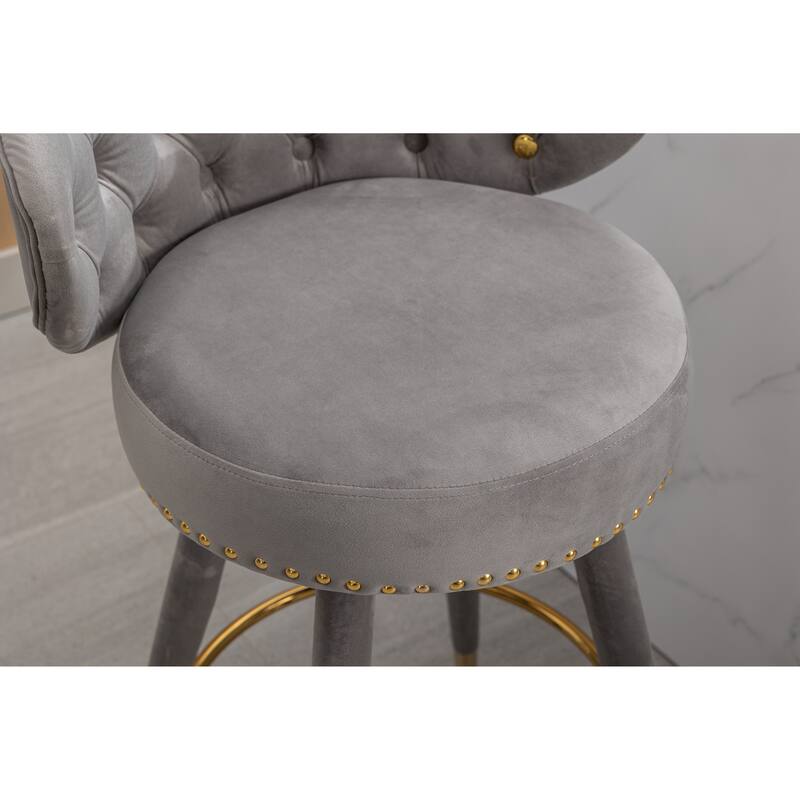 COOLMORE Counter Height Bar Stools Set of 2