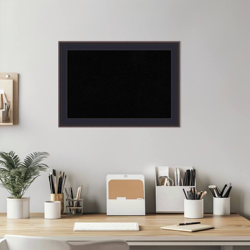 Havana Black Bronze Framed Cork Board - Bulletin Board, Organization Board, Pin Board
