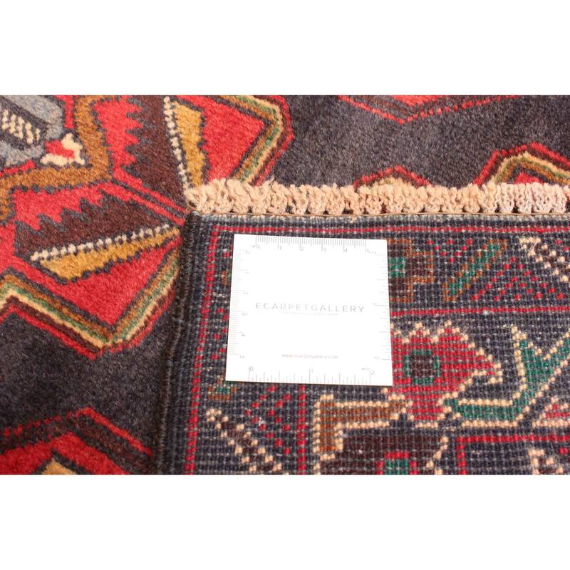 ECARPETGALLERY Hand-knotted Teimani Red Wool Rug - 2'9 x 6'5