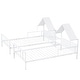 preview thumbnail 8 of 28, Metal Double Twin Size Platform Bed with House-shaped Headboard and Built-in Nightstand, White