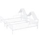 preview thumbnail 6 of 10, Space-Saving Metal Double Twin Platform Bed Frame w/House-Shaped Headboard & a Built-in Nightstand, No Box Spring Needed, White